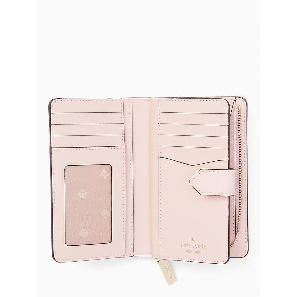 Kate Spade Staci Medium Compact Bifold Wallet in Chalk Pink - Image 2