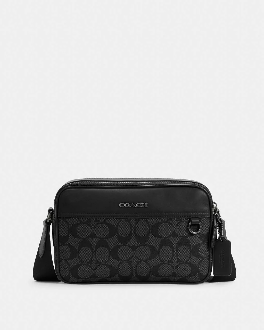 Coach Graham Crossbody In Signature Canvas Charcoal Black