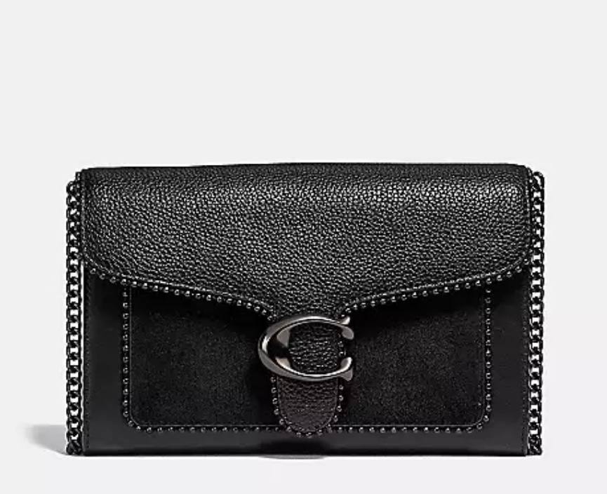 Coach Tabby Chain Clutch With Beadchain in Black - Coach Retail
