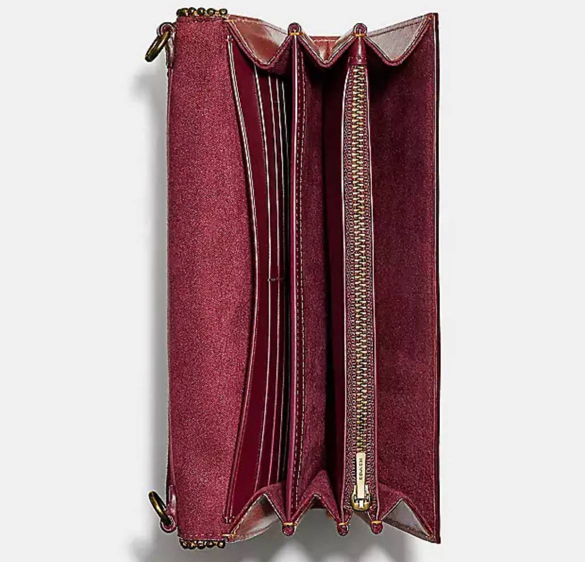 Coach Tabby Chain Clutch In Signature Canvas With Beadchain Tan Rust - Coach Retail - Image 3