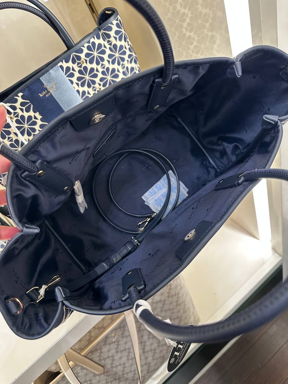 Kate Spade Spade Flower Jacquard Stripe Everything Medium Tote - Image 3