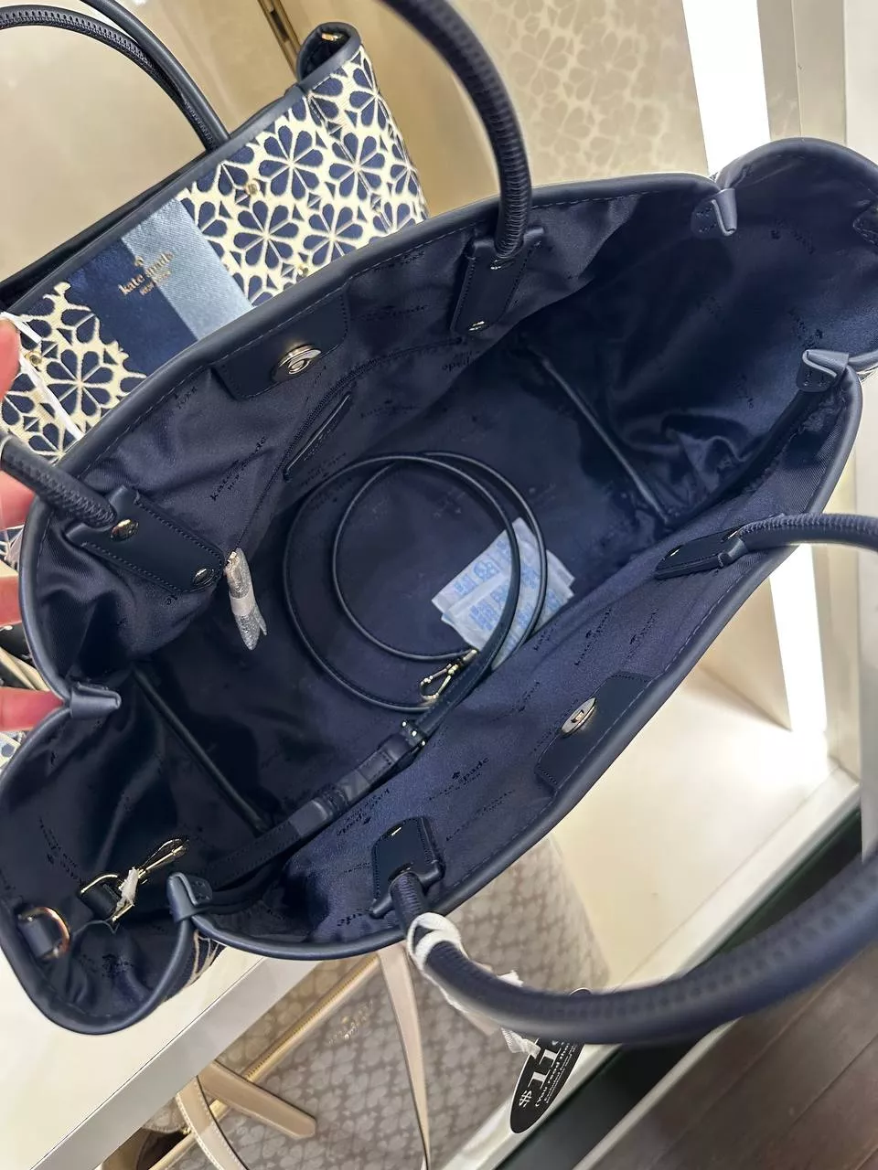 Kate Spade Spade Flower Jacquard Stripe Everything Medium Tote - Image 3