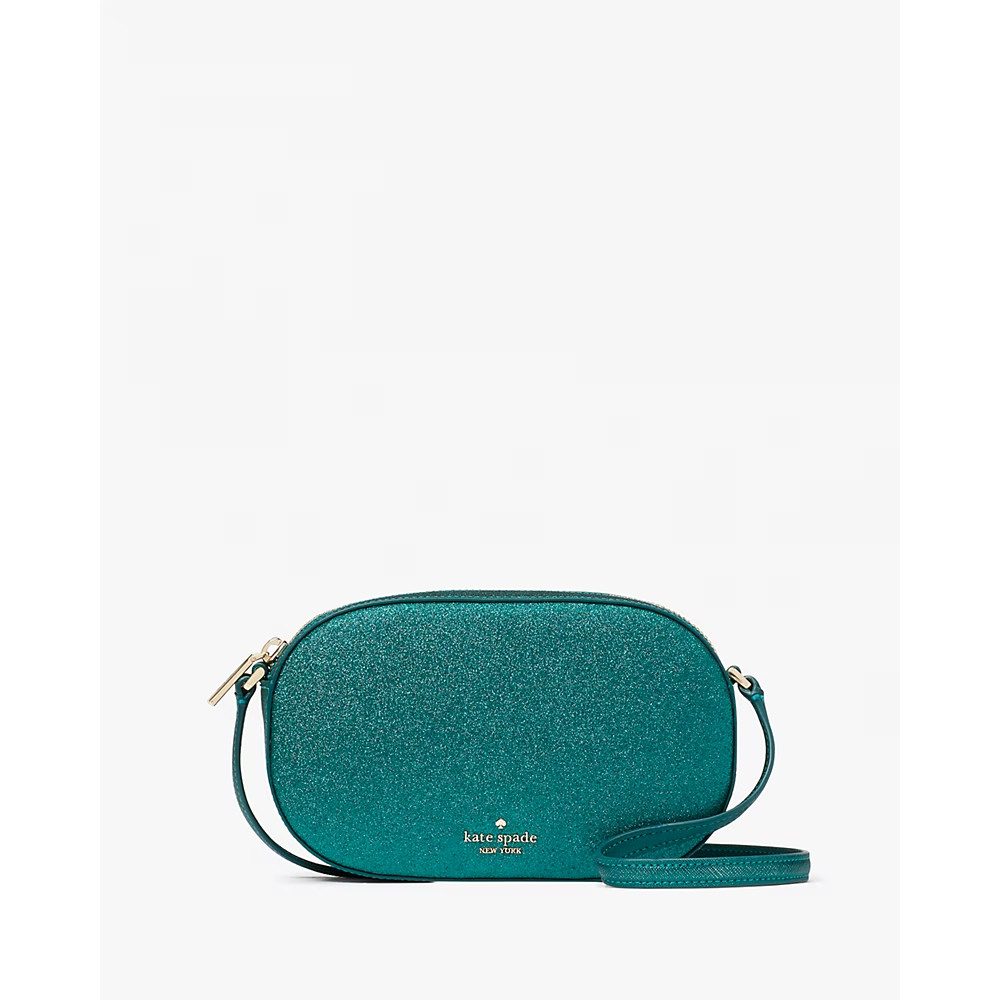 (Pre Order) Kate Spade Glimmer Oval Camera Bag in Festive Teal (KE459)