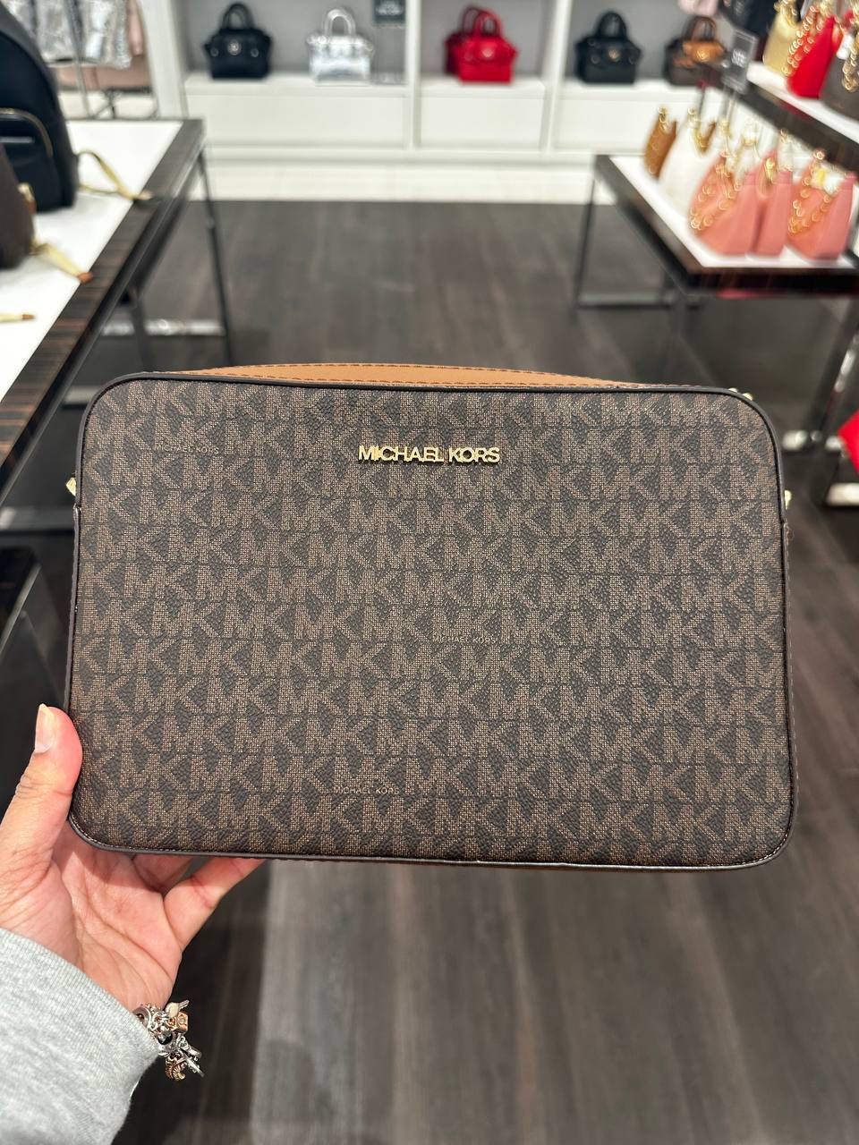 (Pre Order) Michael Kors Jsi Large Ew Crossbody Signature Brown