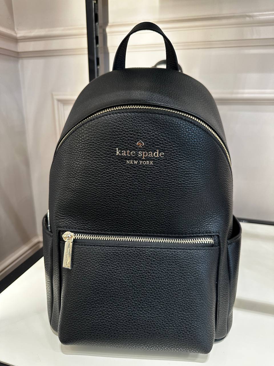 (Pre Order) Kate Spade leila dome backpack in black - Amory