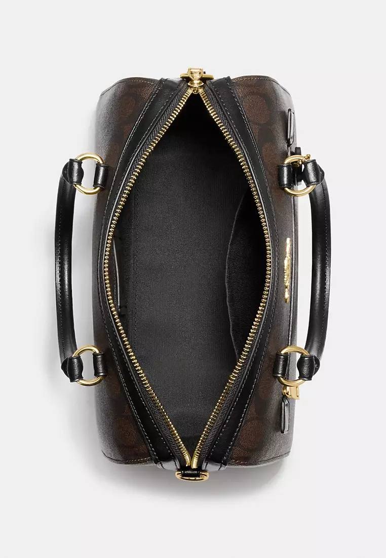 Coach Rowan Satchel In Signature Canvas in Brown Black - Image 3