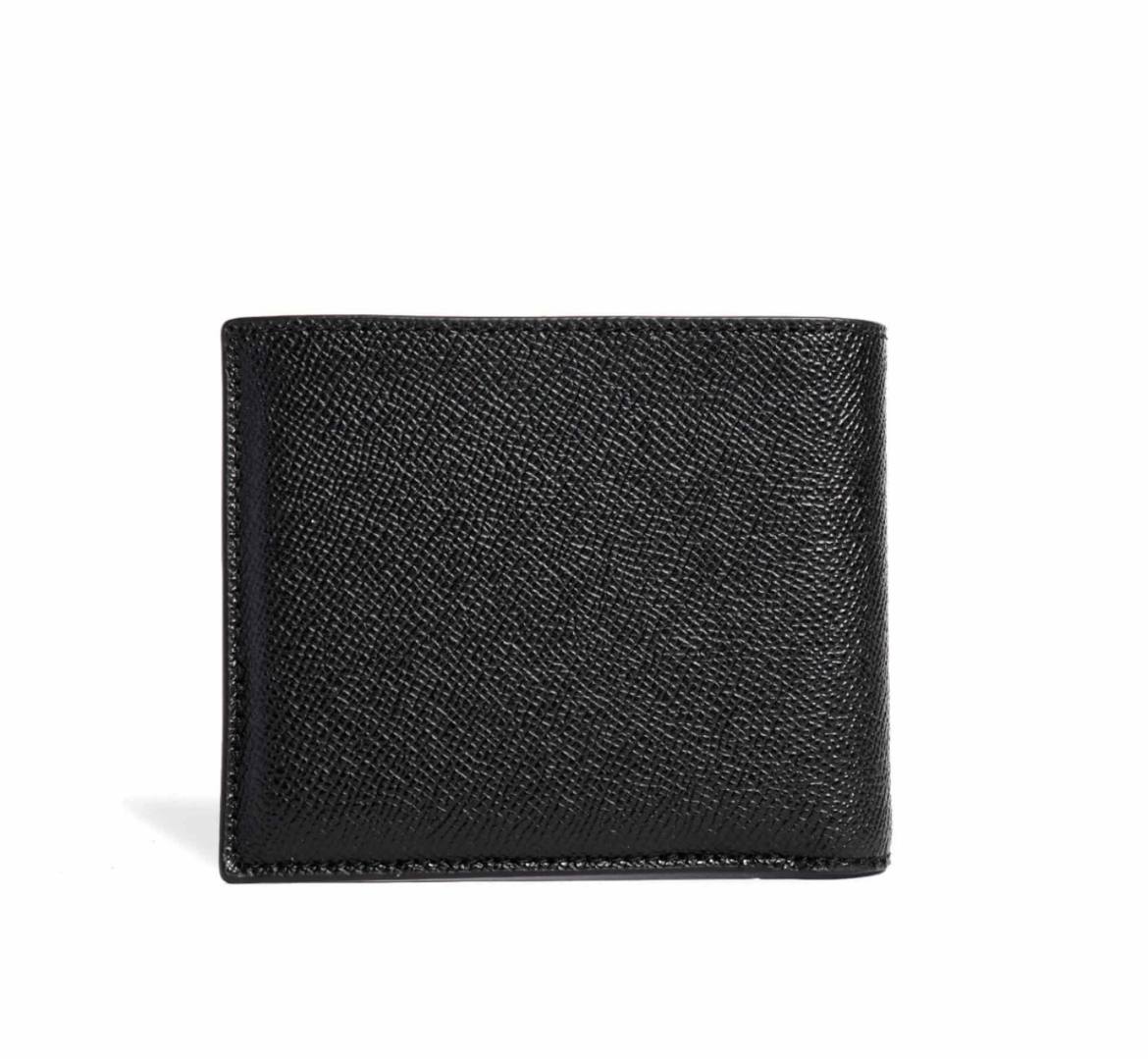 (USA Ready Stock) Coach compact id wallet in crossgrain leather black - Image 2