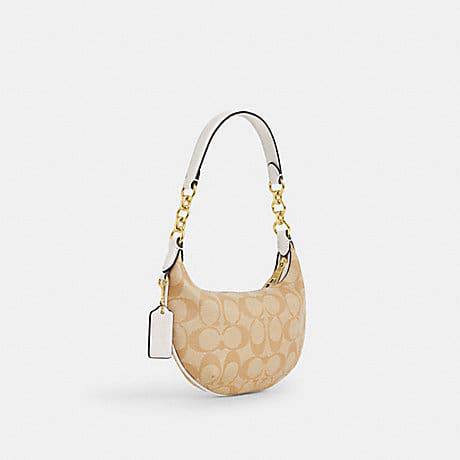 Coach Mini Payton Hobo in Signature Light Khaki Chalk - Image 4