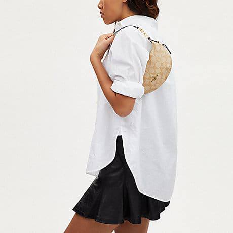 Coach Mini Payton Hobo in Signature Light Khaki Chalk - Image 6