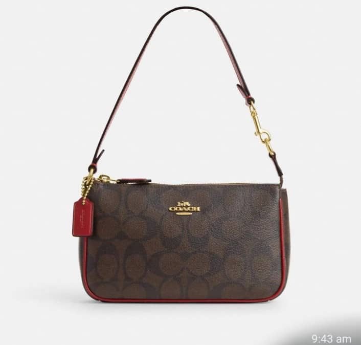 (USA Ready Stock) coach nolita 19 in signature brown 1941 red