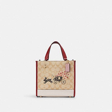 (Pre Order) coach Lunar New Year Dempsey Tote 22 In Signature Canvas ...