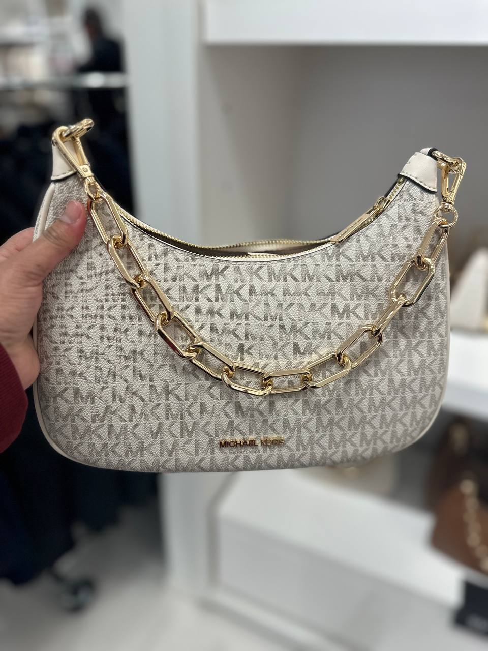 (Pre Order) Michael Kors cora large in signature vanilla - Amory