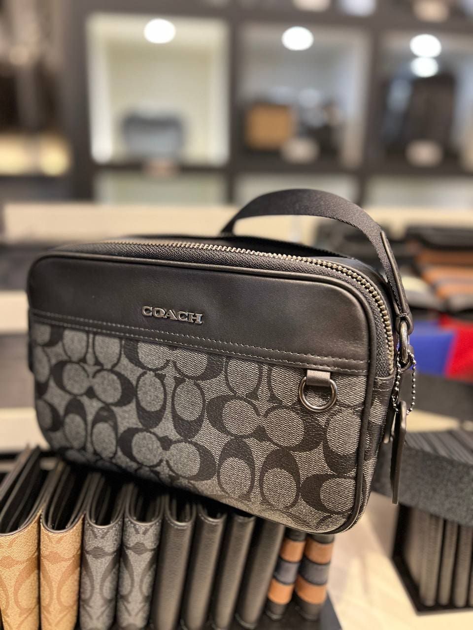 (USA Ready Stock) coach graham crossbody in charcoal black