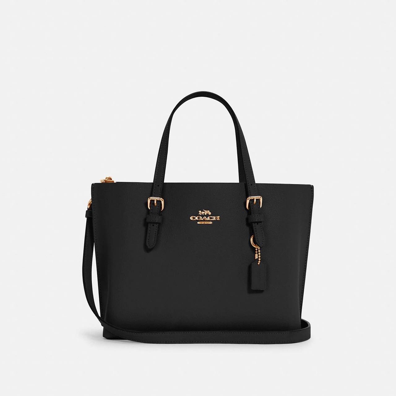 Coach Mollie Tote 25 in Black/True Red (C4084)