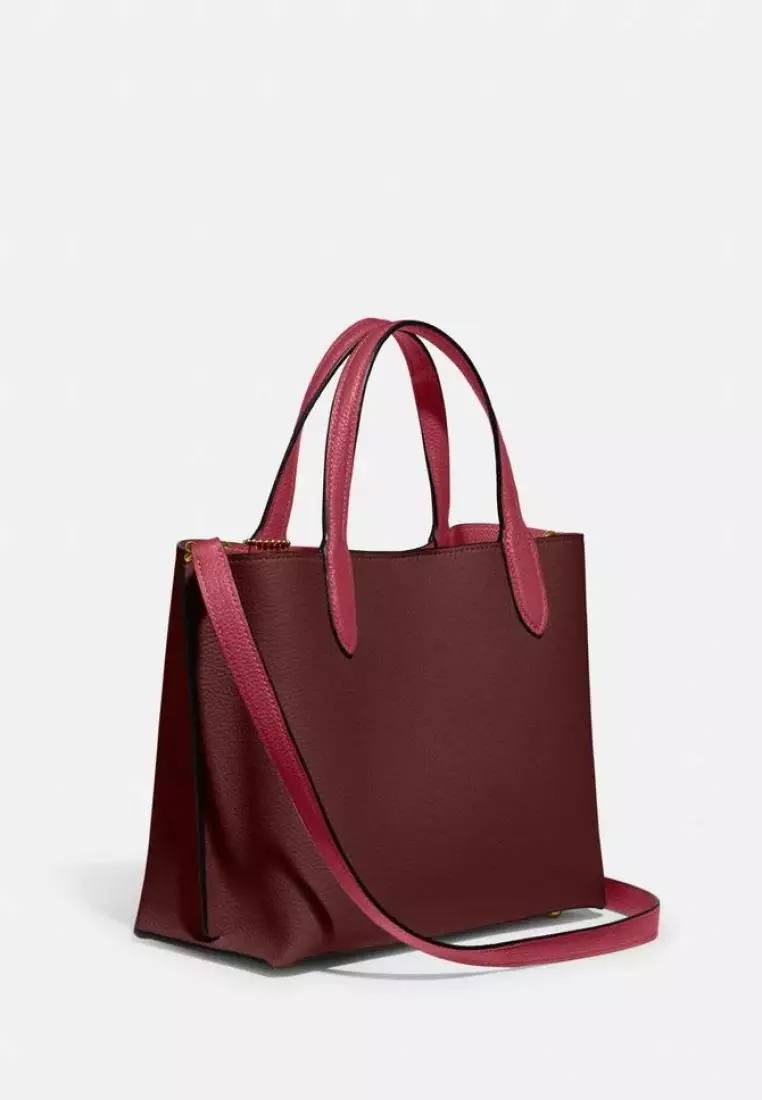 Coach Willow Tote 24 In Colorblock Wine - retail transfer - Image 3