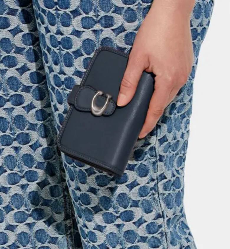 (USA ready stock)Coach Tabby Medium wallet in Silver/Denim - retail transfer - Image 4