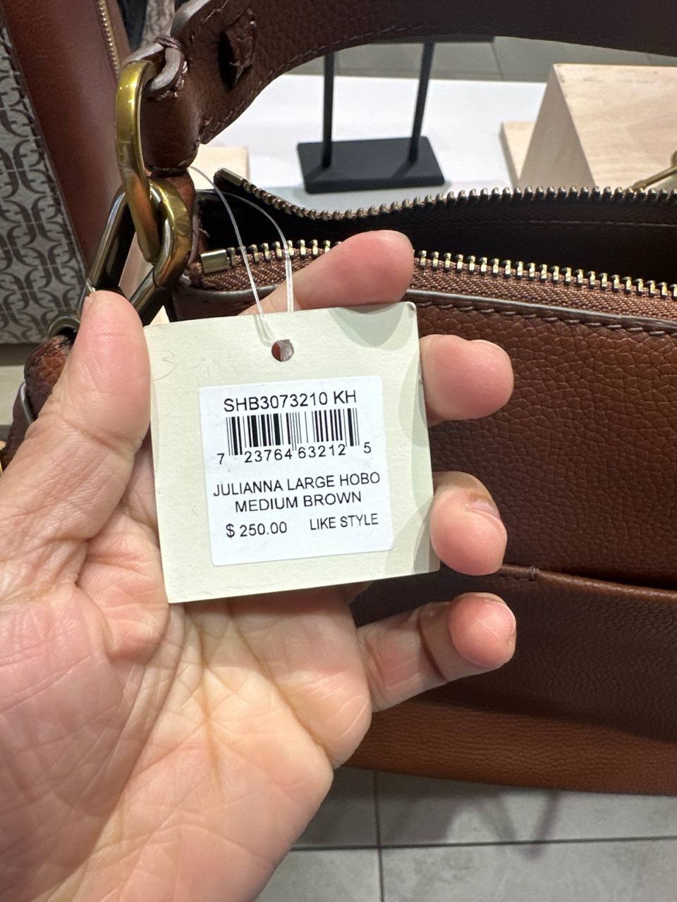 Fossil julianna large hobo brown with longstrap - Image 5