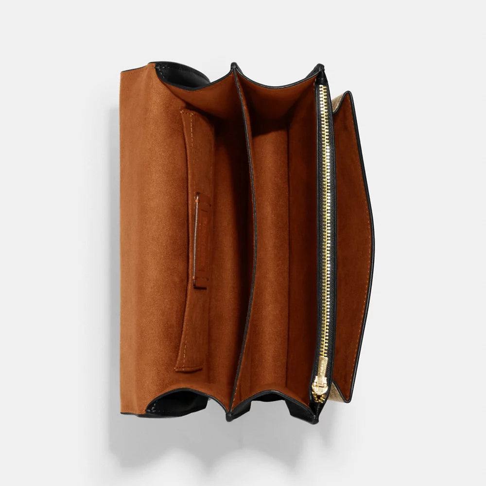 (USA ready stock)coach klare crossbody in signature canvas khaki black - Image 3