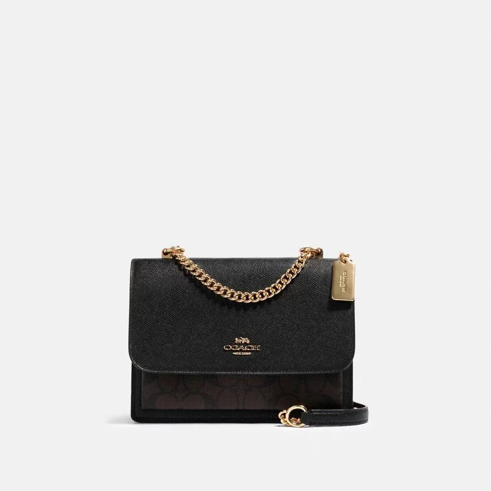 (USA ready stock) coach klare crossbody in signature canvas brown black