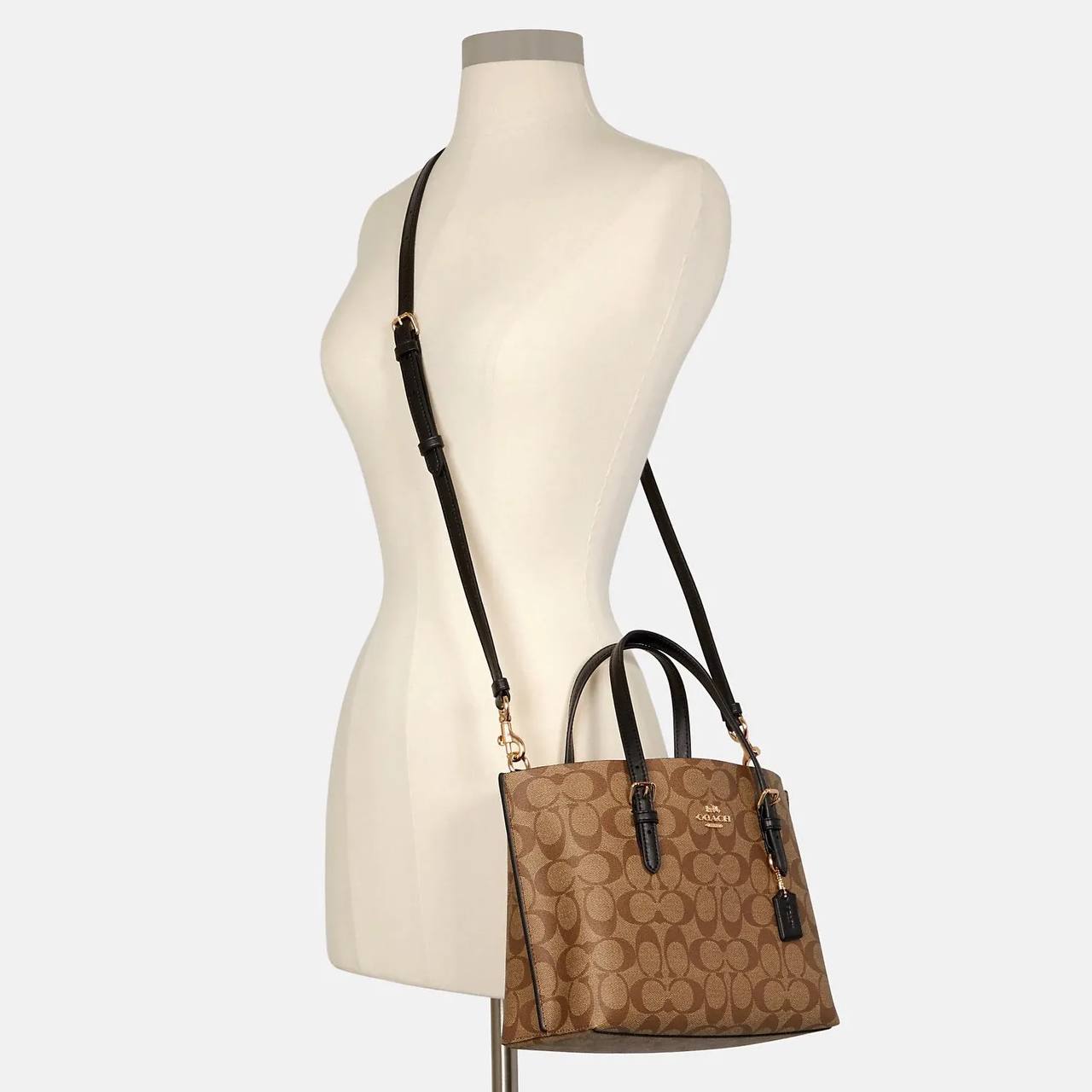 Coach Signature Mollie 25 in Khaki/Black - Image 3