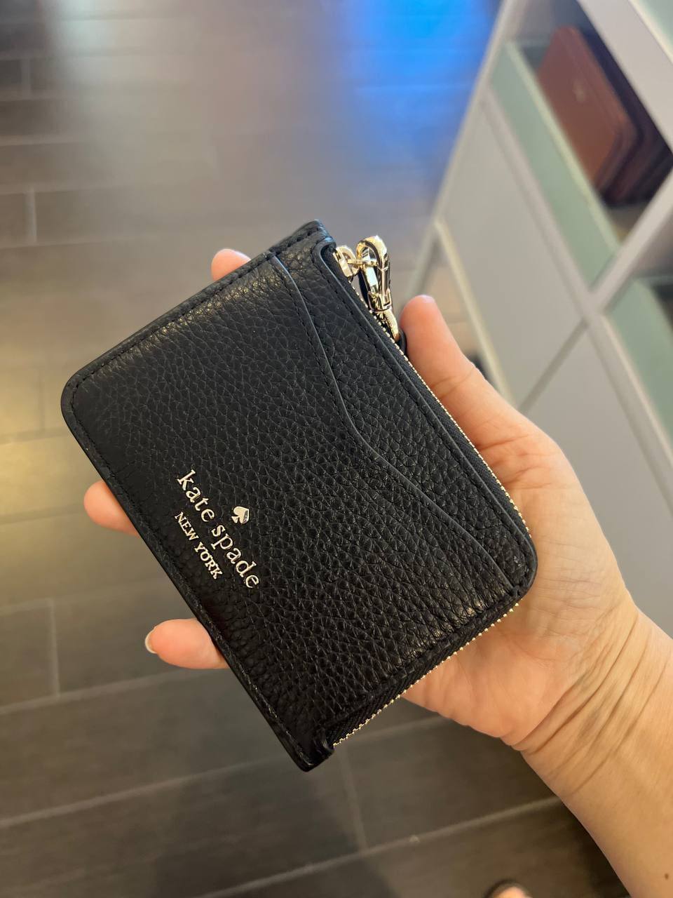 (USA Ready Stock) Kate Spade Leila Small Card Holder Wristlet In Black