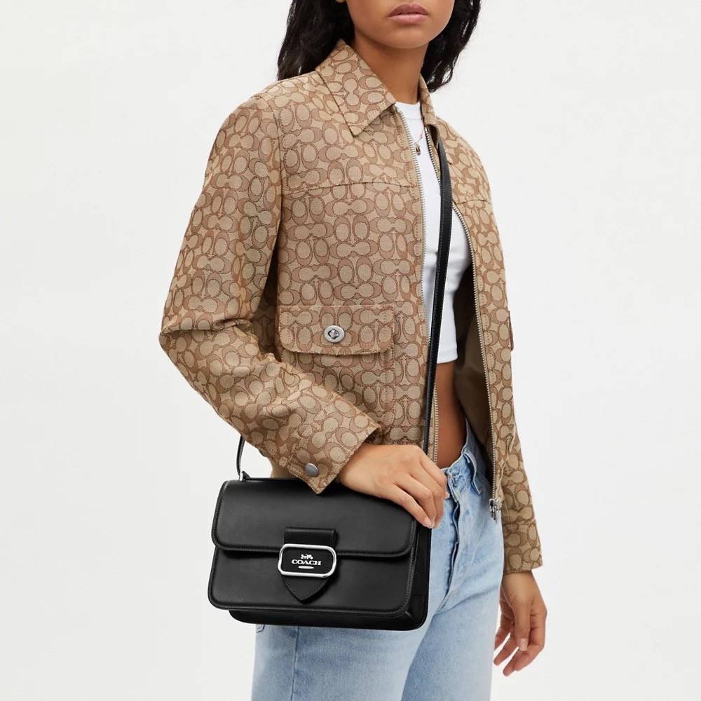 Coach Large Morgan Square Crossbody in Black - Image 4