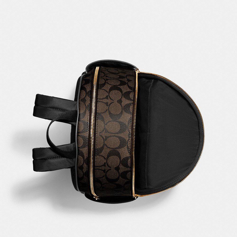 Coach Signature Court Backpack in Brown/Black - Image 3
