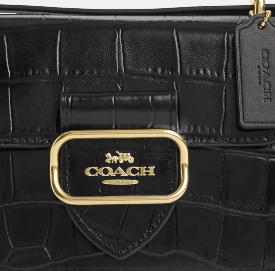 Coach morgan square crossbody in croc black - Image 5