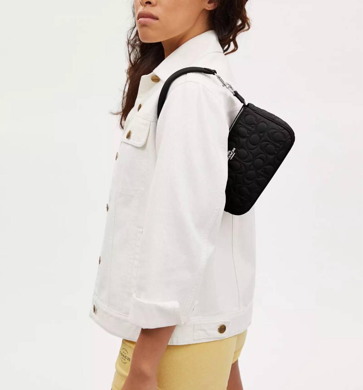 coach nolita 19 in black signature leather - Image 4