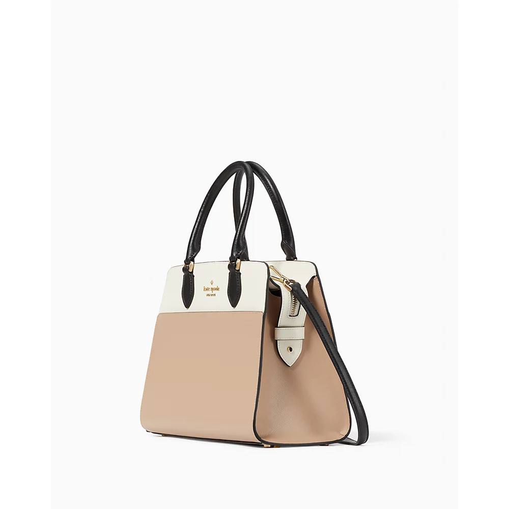 Kate Spade Madison Colorblock Saffiano Leather Medium Satchel in Toasted Hazelnut Multi (KC621 - Image 2