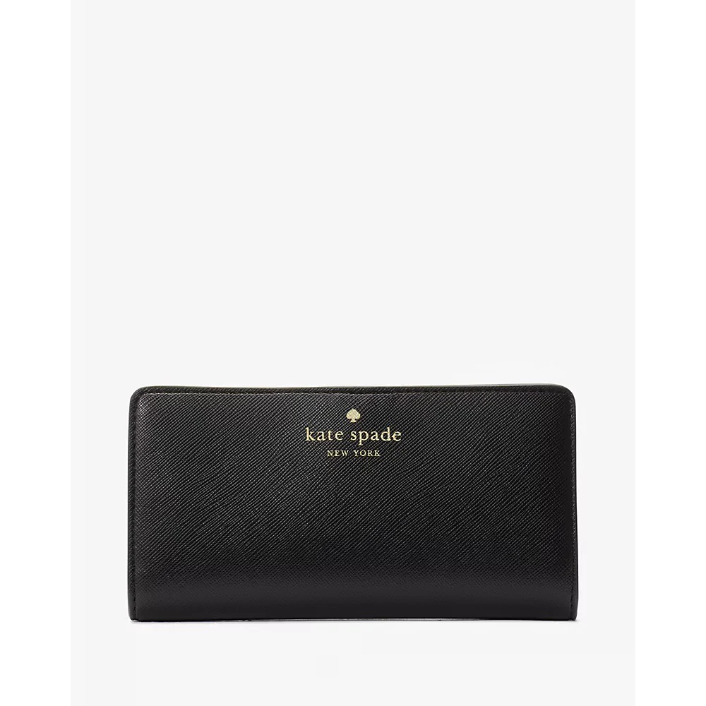 (USA Ready Stock) kate spade schuyler large slim bifold wallet in black (ke813)