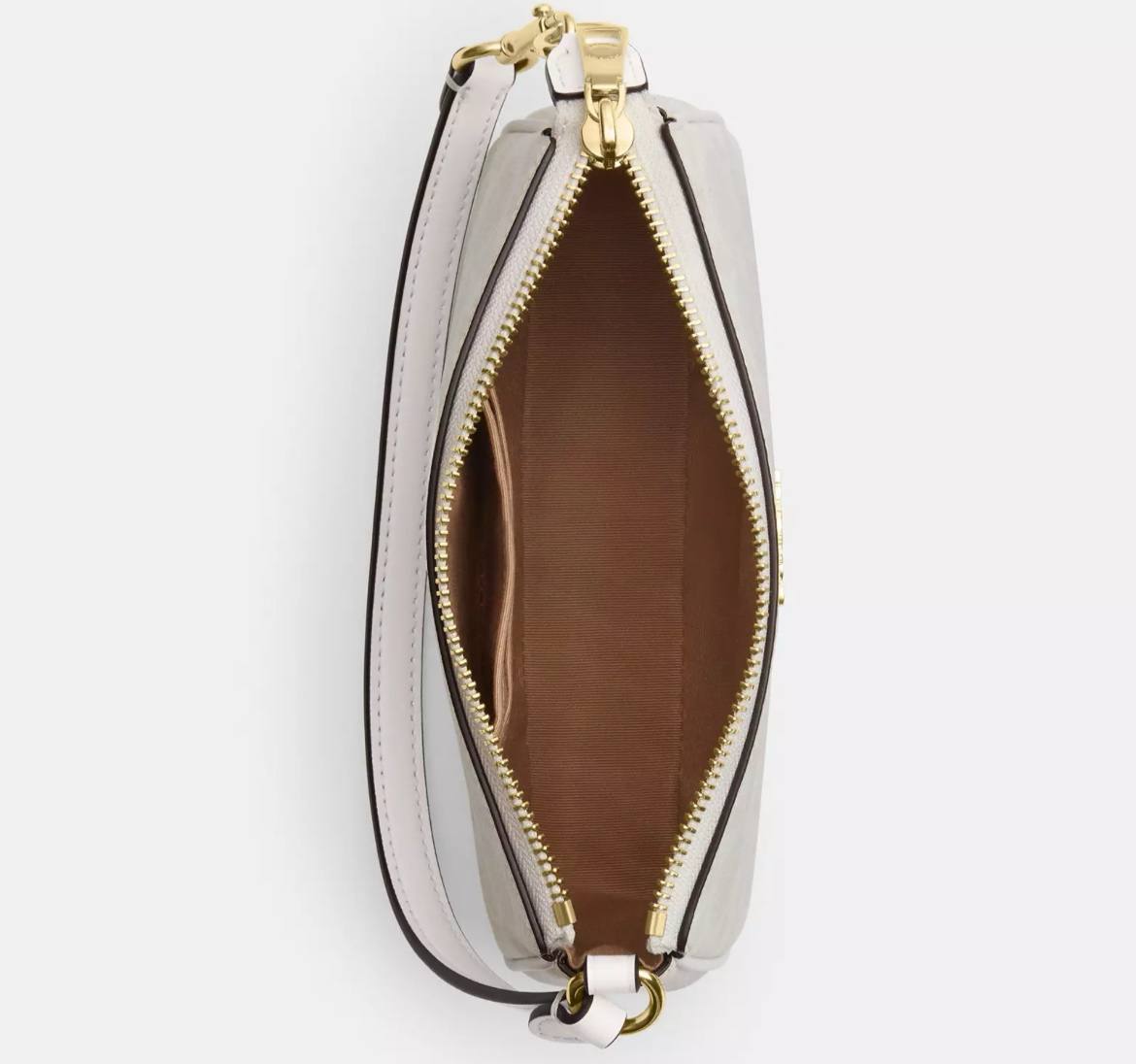 Coach Nolita 19 in Blocked Signature Canvas in Glacier White - Image 4