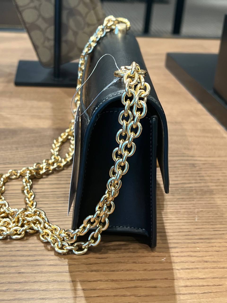 Coach eliza flap crossbody in signature canvas in brown black - Image 6