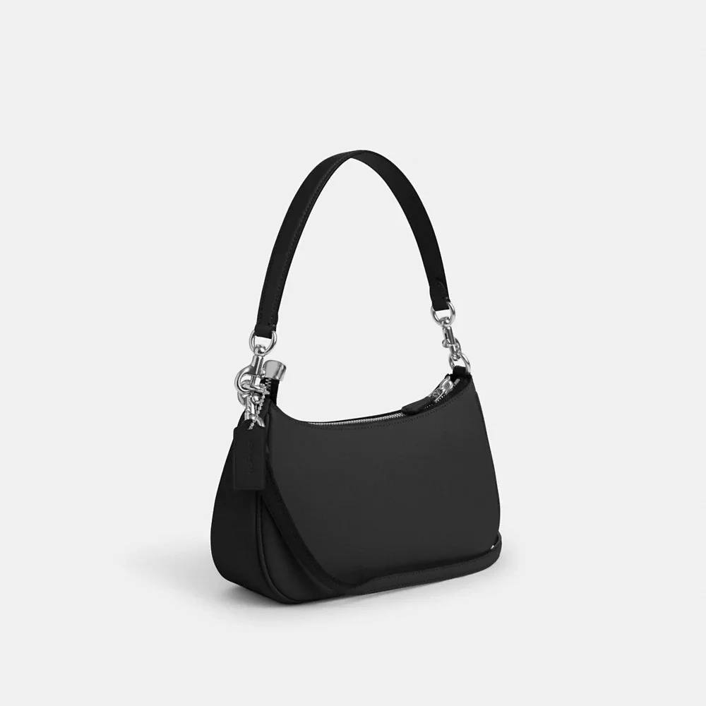 Coach teri shoulder bag in black silver hardware - Image 2