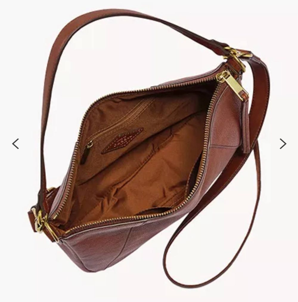 fossil skylar crossbody in brown - Image 3