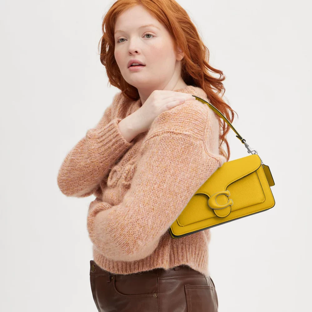 (USA Ready Stock) coach tabby shoulder 26 in canary