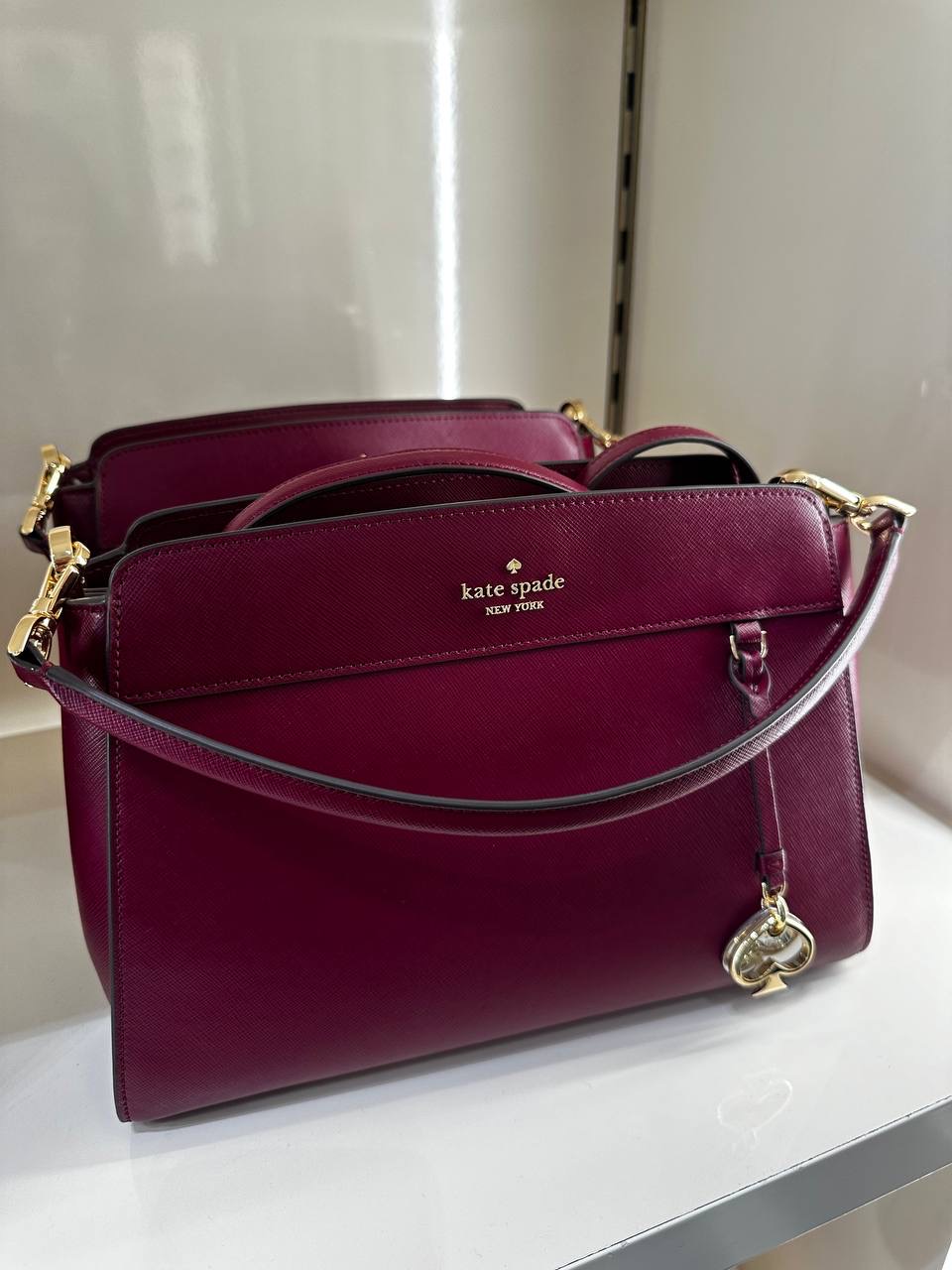 Pre Order) Kate Spade madison medium satchel in blackberry Amory