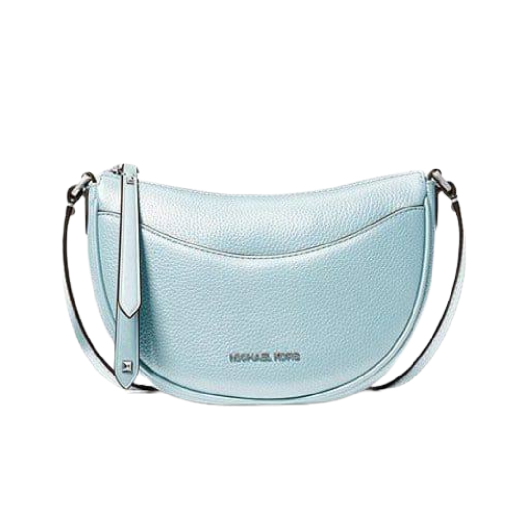 Michael Kors Dover Small Half Moon Crossbody In Vista Blue