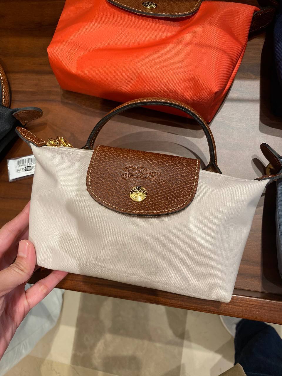 (Pre Order) longchamp le pliage original pouch with handle in paper