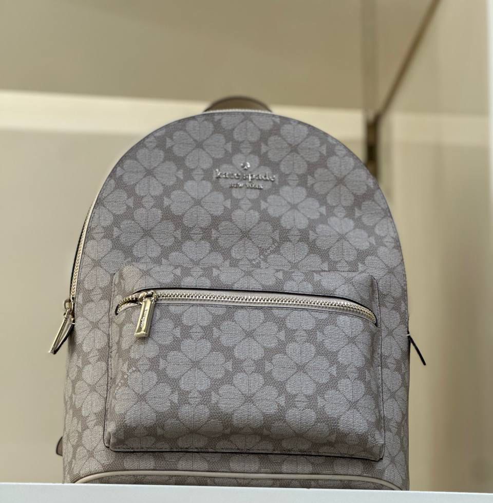 Kate Spade signature flower backpack in dark beige