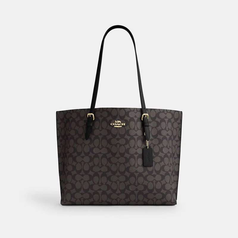 Coach Mollie Tote In Walnut Black