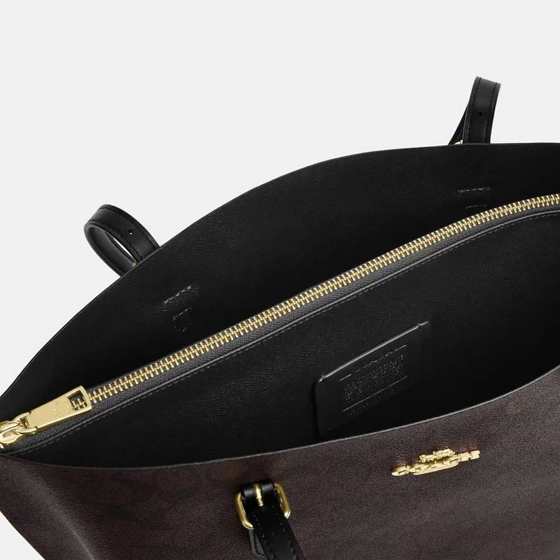 Coach Mollie Tote In Walnut Black - Image 2