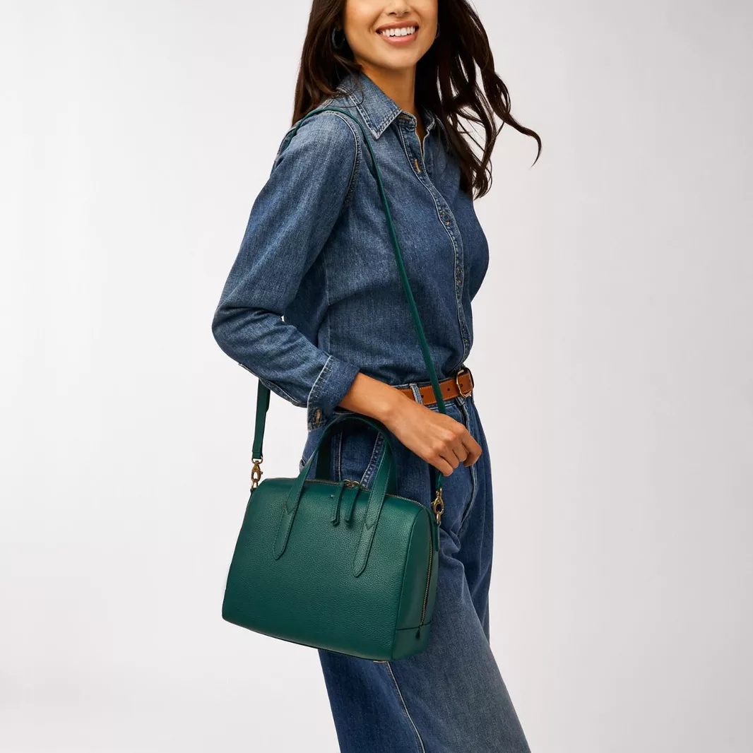 Fossil Sydney Satchel Deep Jade - Image 3
