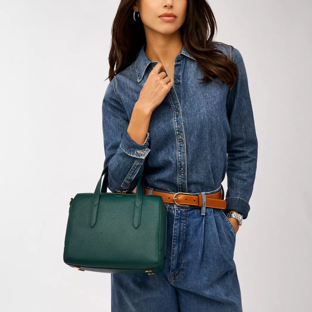 Fossil Sydney Satchel Deep Jade - Image 2