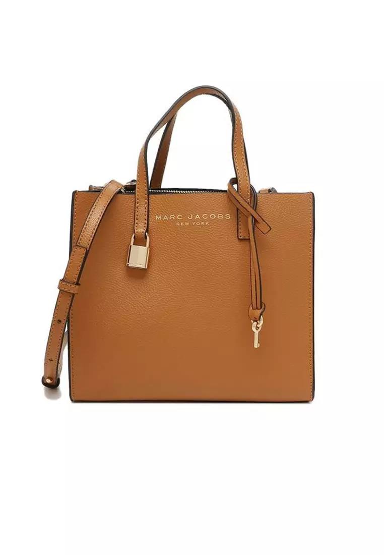 Marc Jacobs Mini Grind Tote In Smoked Almond With Longstrap