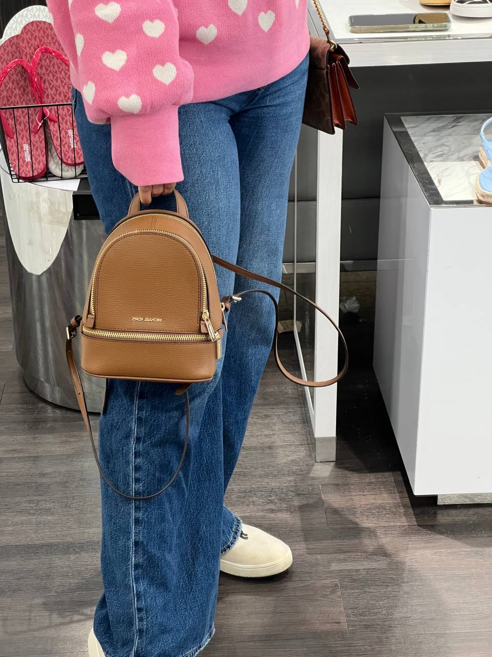 blue floral michael kors mini backpack Michael Flowers Pouches Medium Camera Bag MICHAEL KORS CLASSIC SIGNATURE LOGO