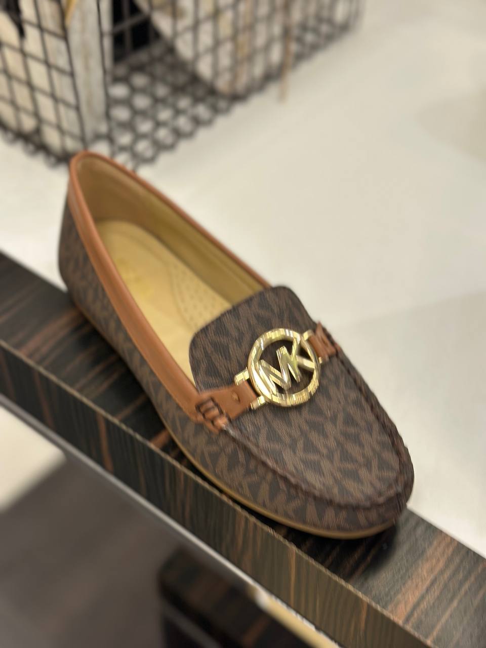 Pre Order) Michael Kors fulton driver shoes in signature brown US8