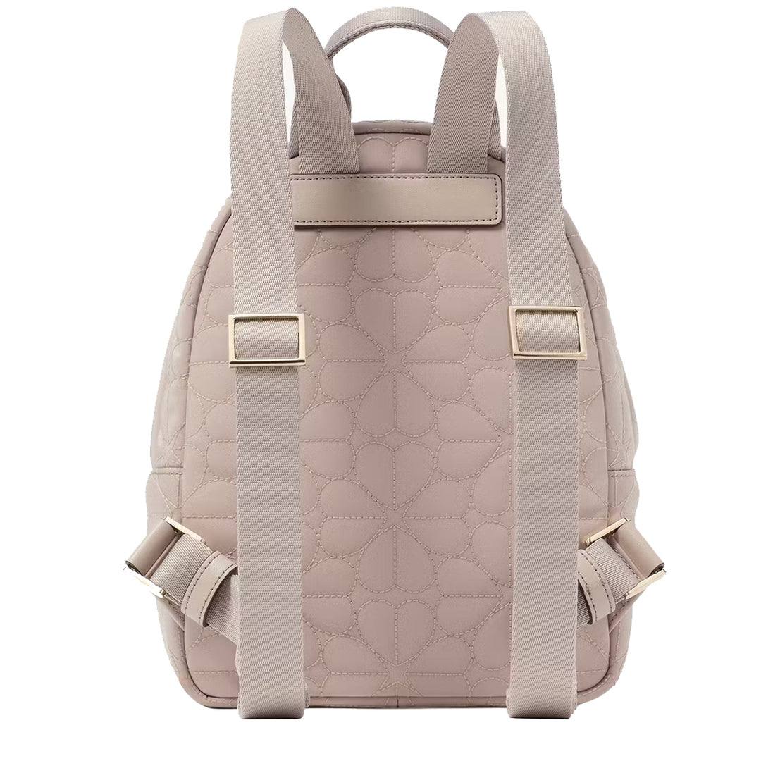 Kate Spade Spade Flower Quilted Fabric Small Backpack Bag in Cozy Grey KK158 - Image 2
