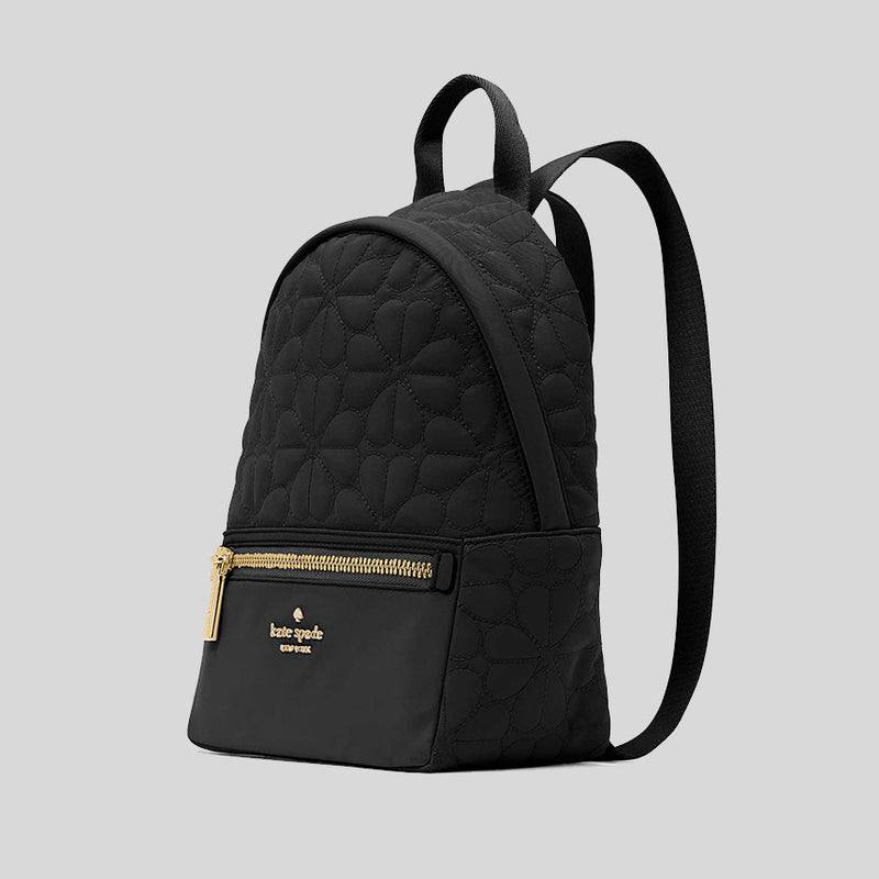 Kate Spade Spade Flower Quilted Fabric Small Backpack Black KK158 - Image 3