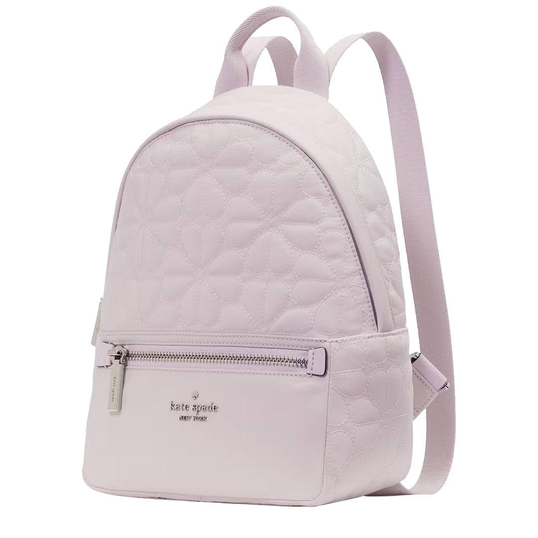 Kate Spade Spade Flower Quilted Fabric Small Backpack Bag in Pale Amethyst KK158 - Image 3